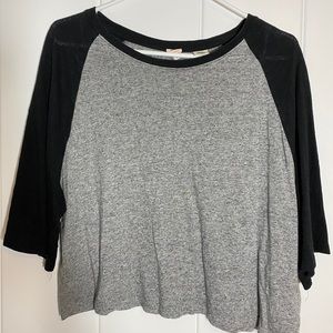 Levi’s Cropped Shirt , Black & Grey